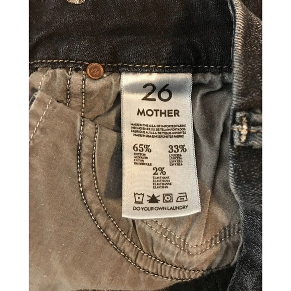MOTHER Women's High Waisted Denim Looker in Coffee, Tea or Me Jeans - Size 26 - Picture 10 of 14